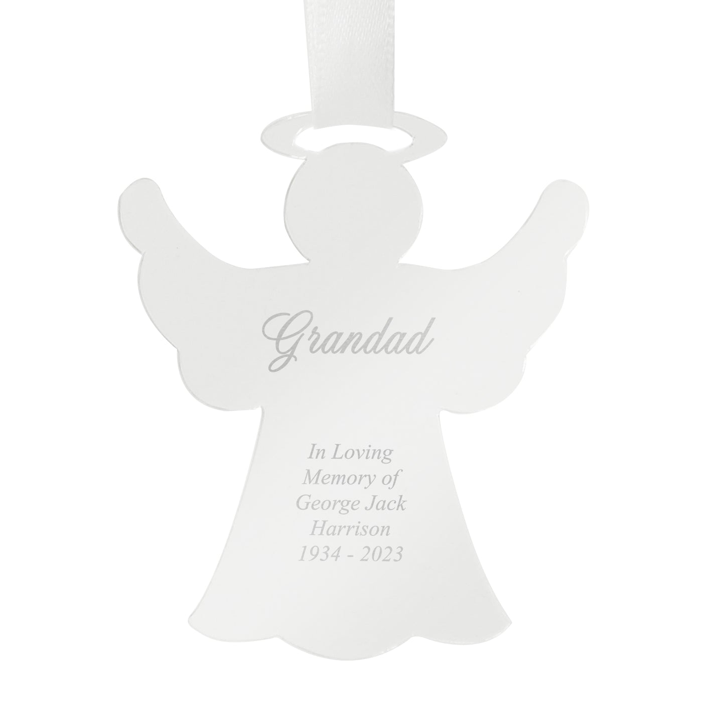 Personalised Acrylic Angel Decoration - MK&JD Gifts