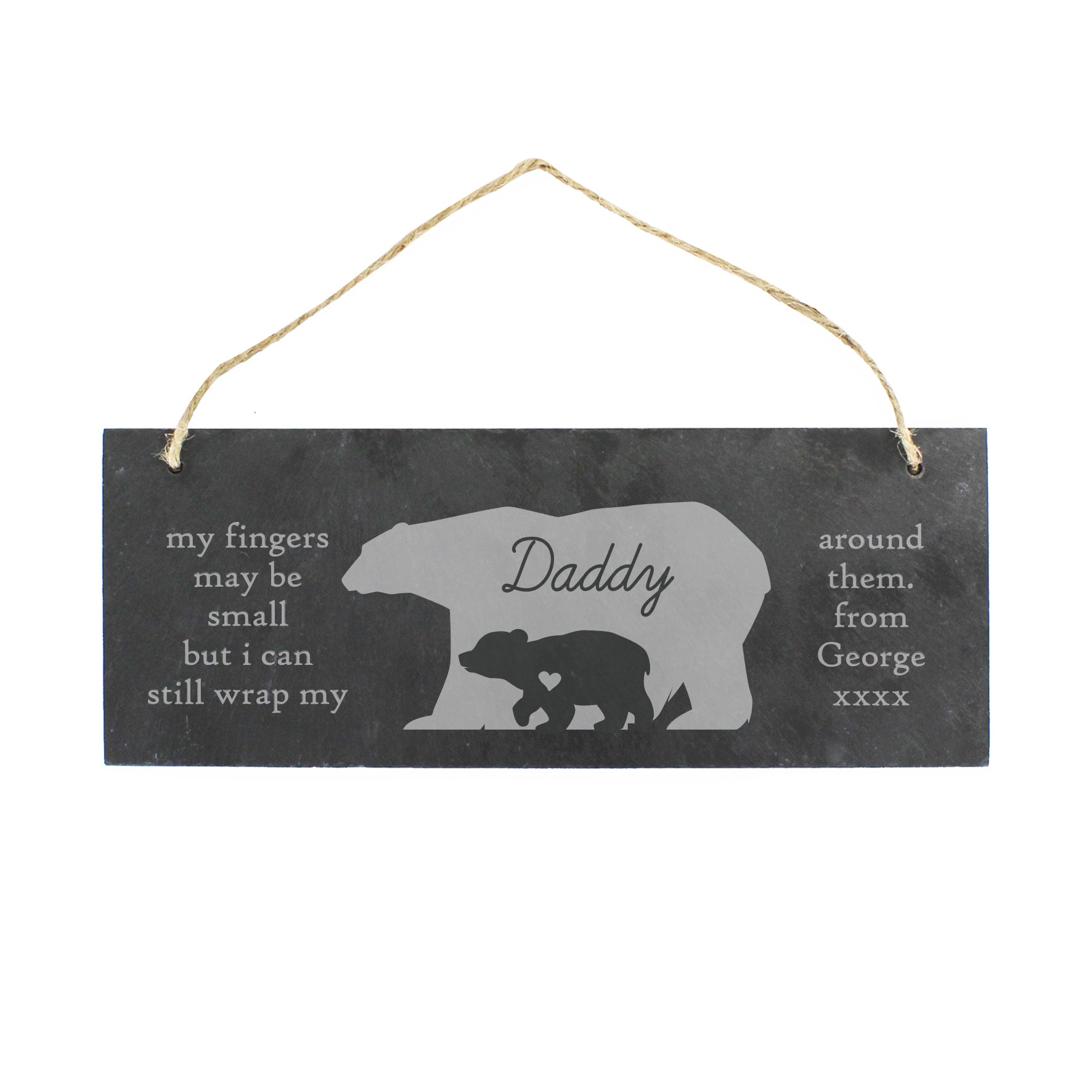Personalised Bear Slate Door Plaque - MK&JD Gifts