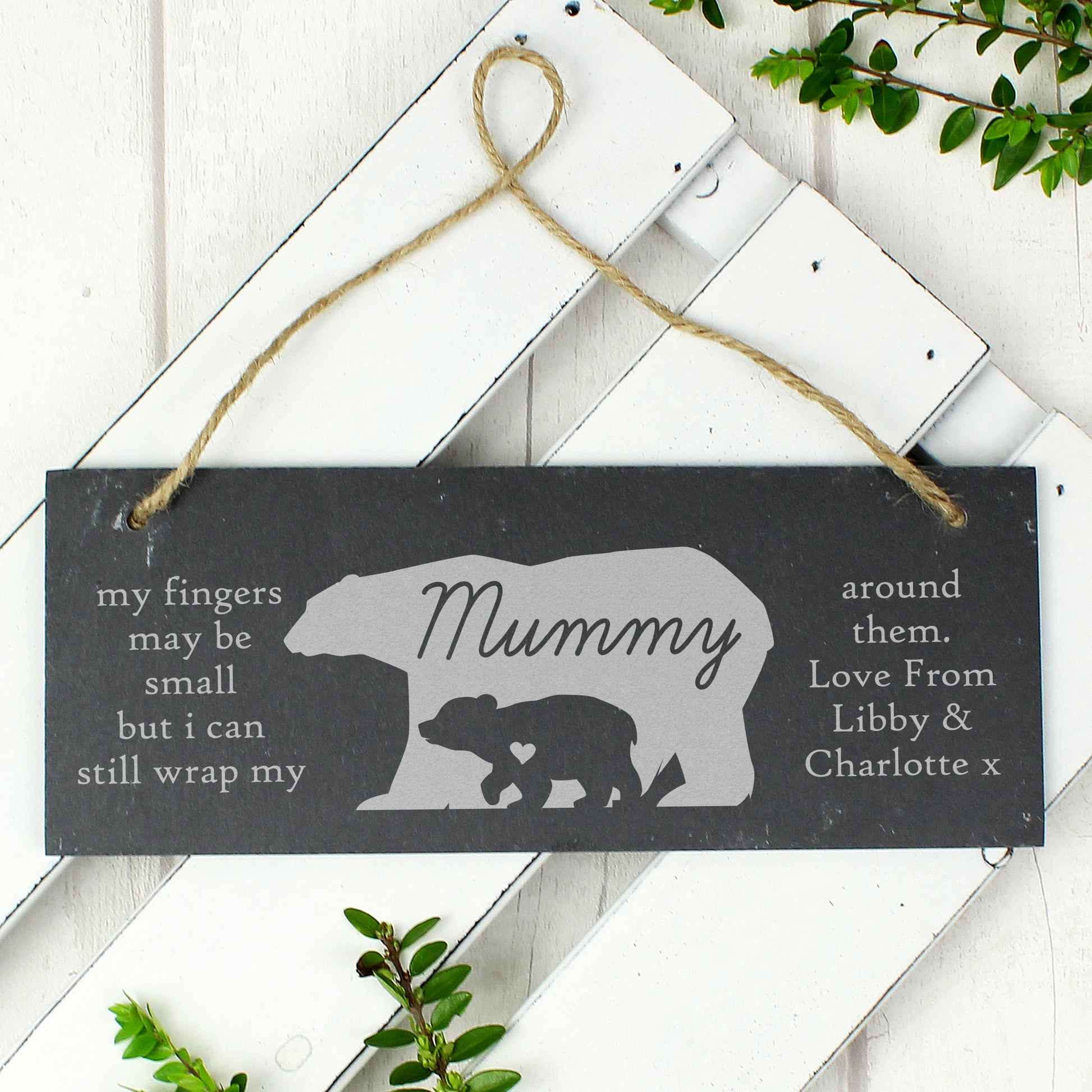 Personalised Bear Slate Door Plaque - MK&JD Gifts