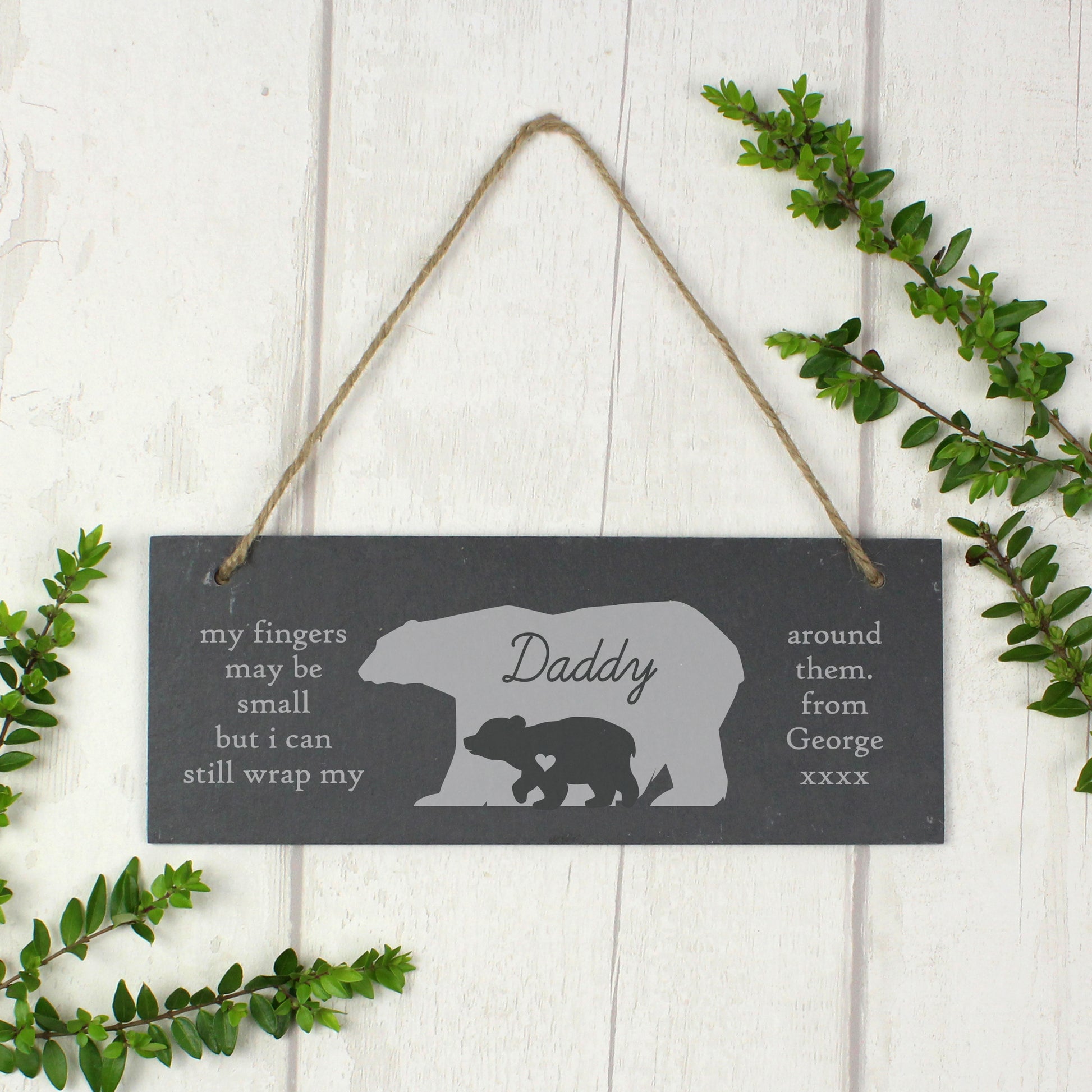Personalised Bear Slate Door Plaque - MK&JD Gifts