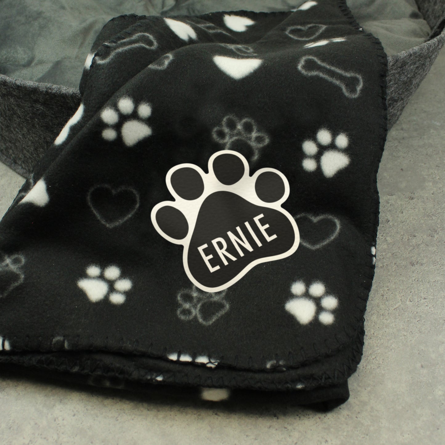 Personalised Dog Paw Print Fleece Blanket - MK&JD Gifts