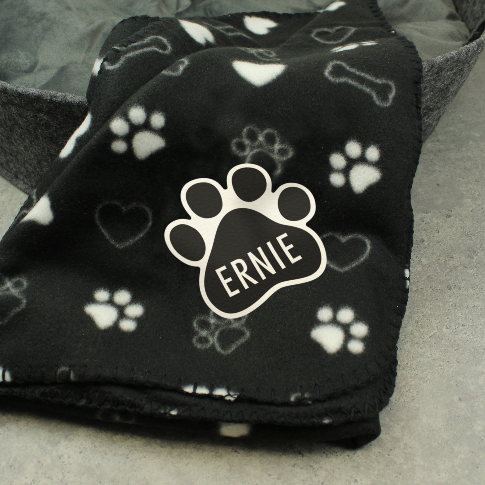 Personalised Dog Paw Print Fleece Blanket - MK&JD Gifts