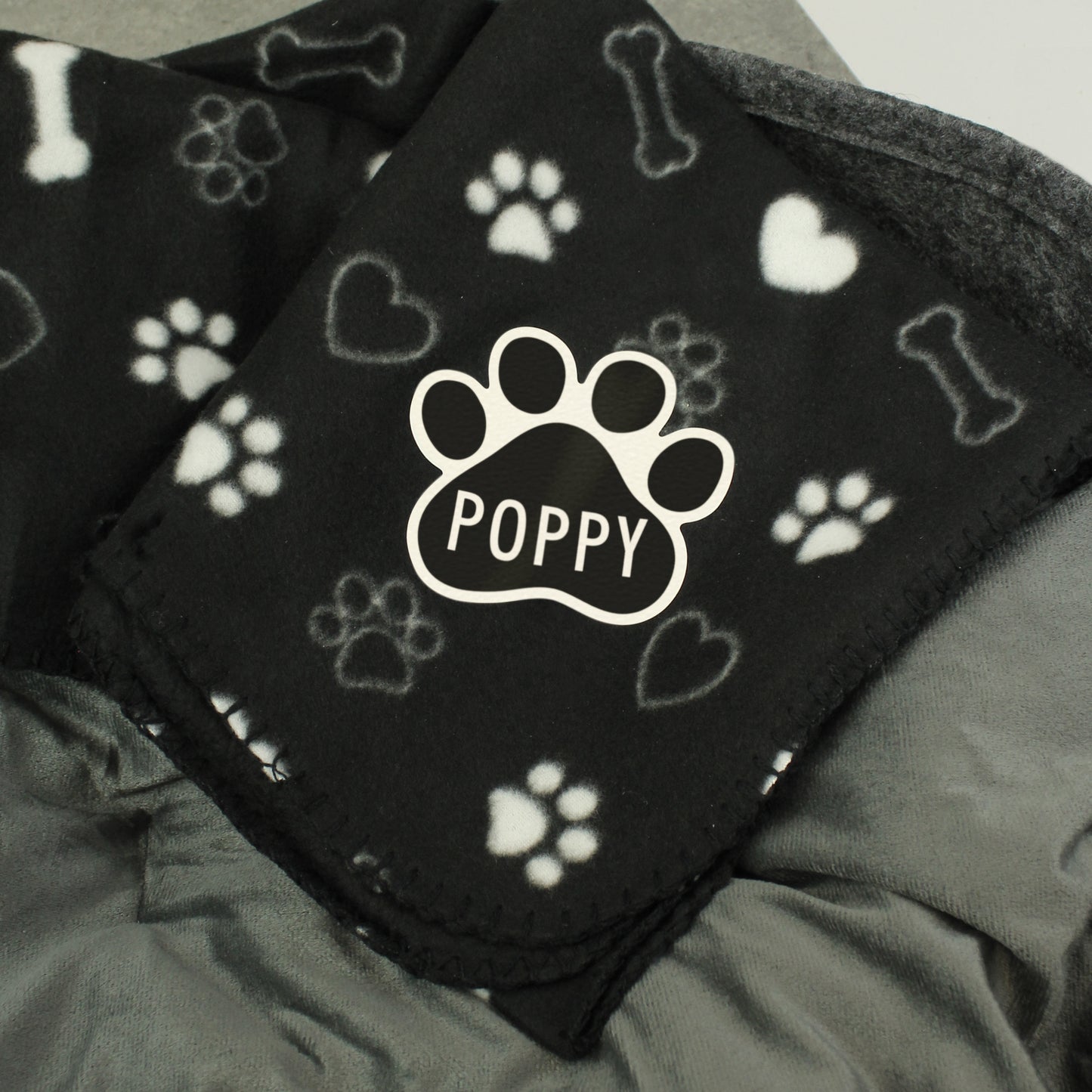 Personalised Dog Paw Print Fleece Blanket - MK&JD Gifts