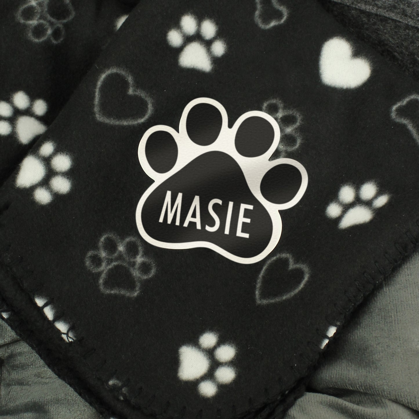 Personalised Dog Paw Print Fleece Blanket - MK&JD Gifts