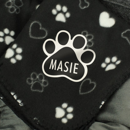 Personalised Dog Paw Print Fleece Blanket - MK&JD Gifts