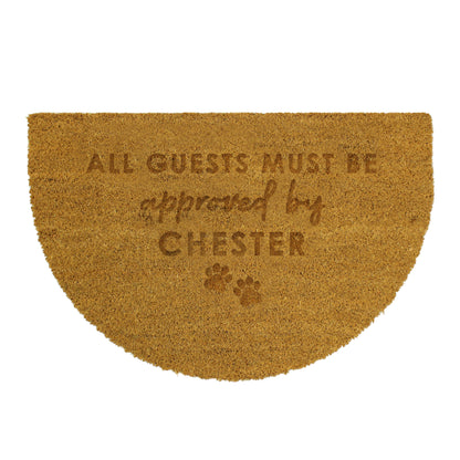 Personalised Approved By The Pet Half Moon Indoor Doormat - MK&JD Gifts
