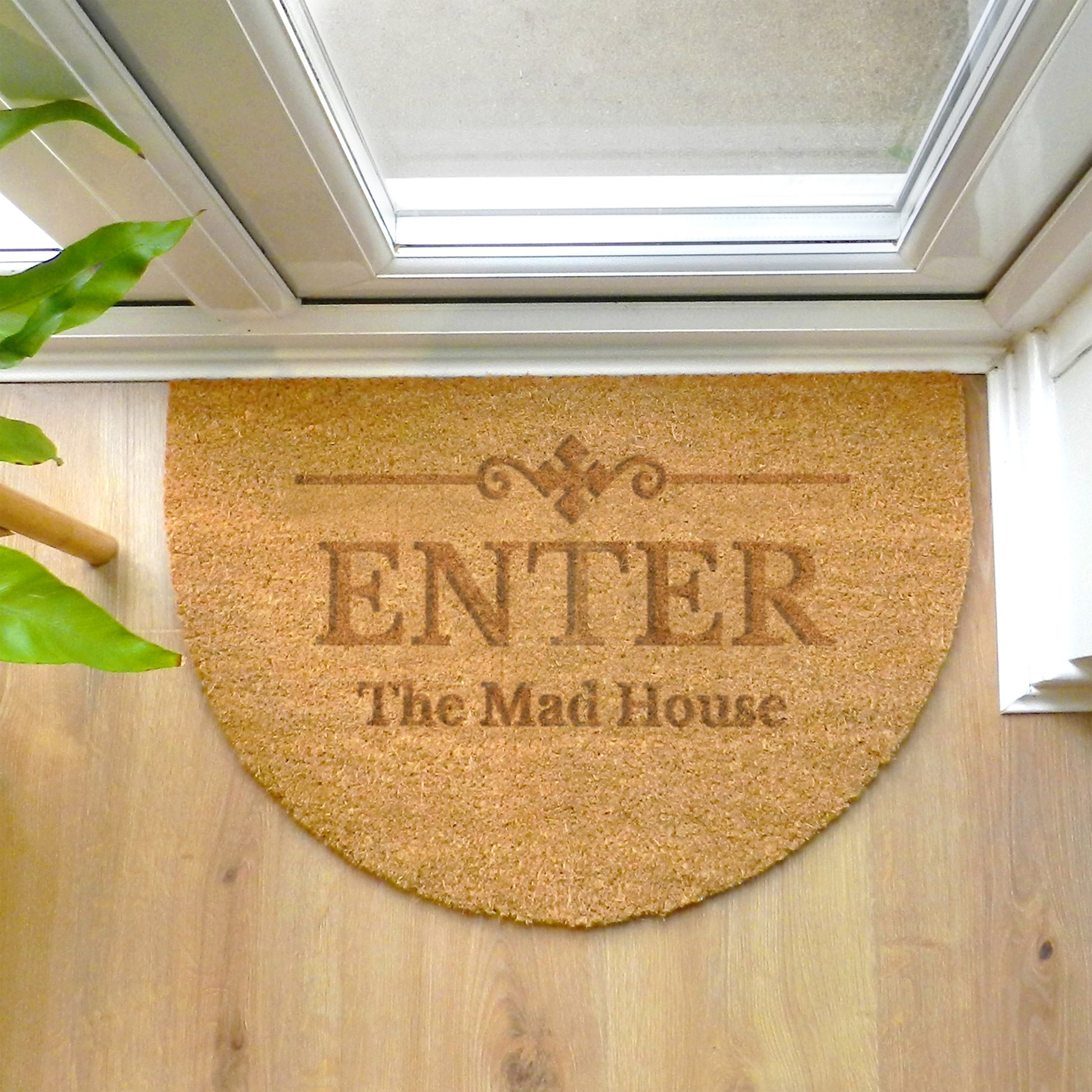 Personalised Ornate Half Moon Indoor Doormat - MK&JD Gifts
