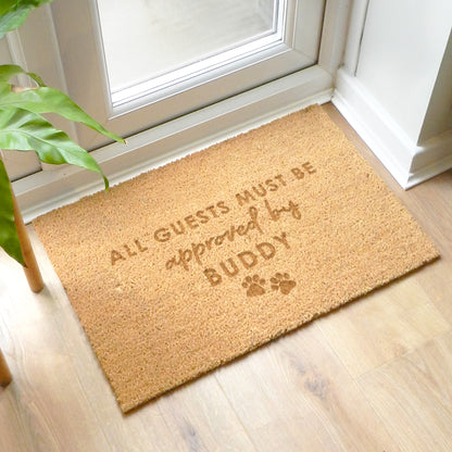 Personalised Approved By The Pet Rectangle Indoor Doormat - MK&JD Gifts