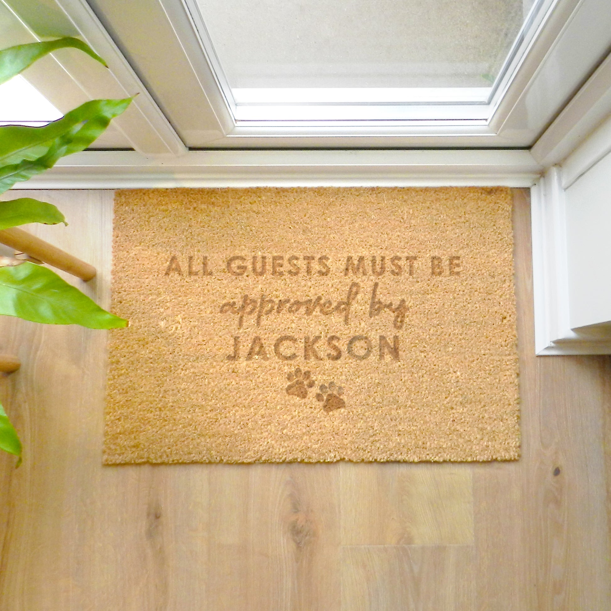 Personalised Approved By The Pet Rectangle Indoor Doormat - MK&JD Gifts