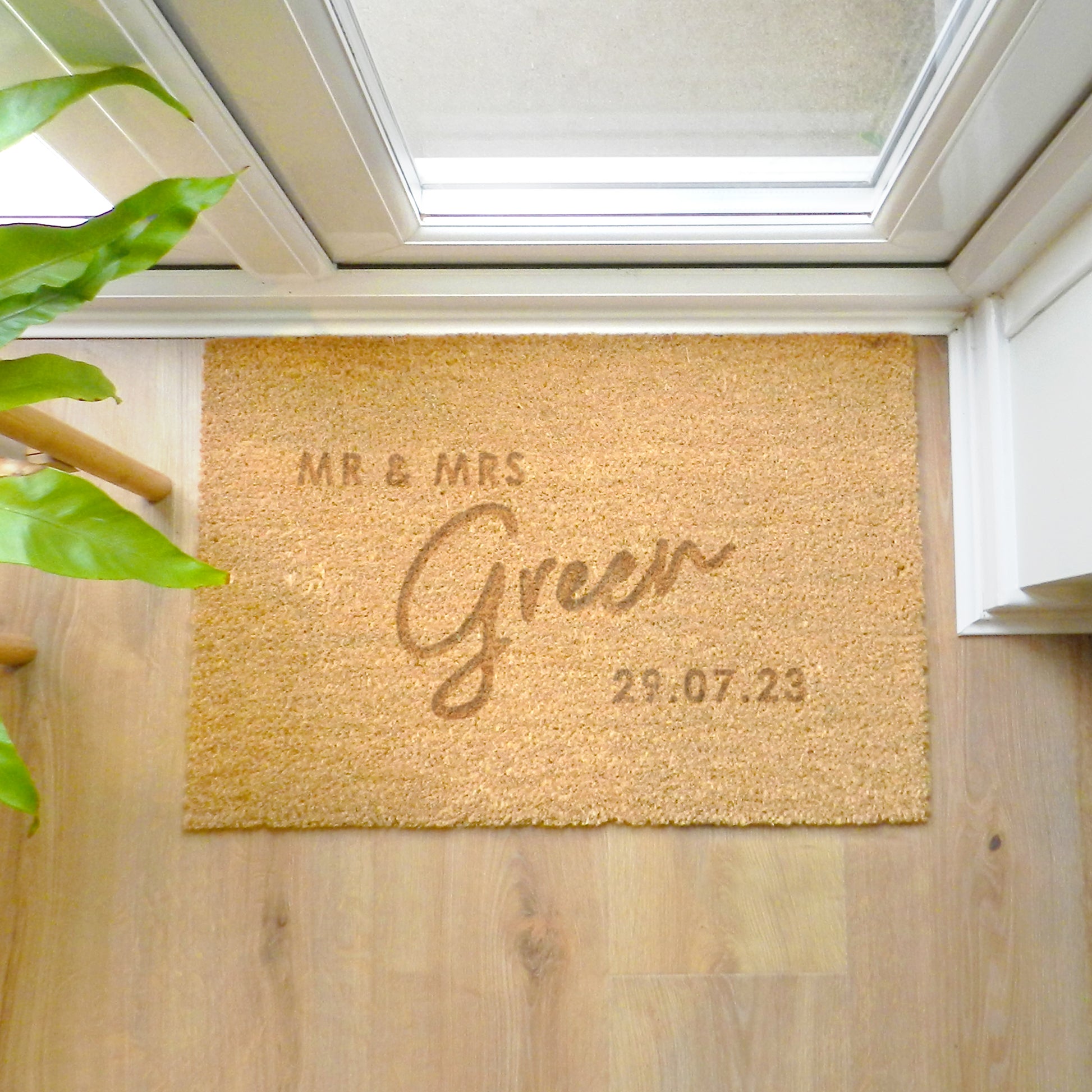 Personalised Couples Rectangle Indoor Doormat - MK&JD Gifts