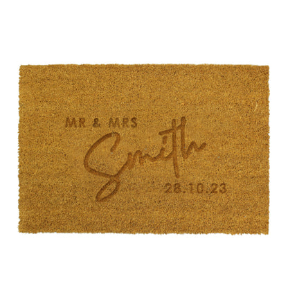 Personalised Couples Rectangle Indoor Doormat - MK&JD Gifts