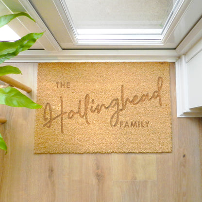 Personalised Couples Rectangle Indoor Doormat - MK&JD Gifts