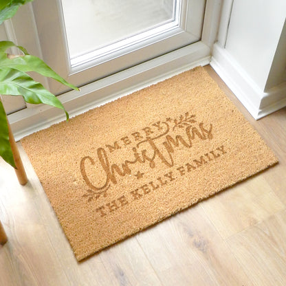 Personalised Christmas Rectangle Indoor Doormat - MK&JD Gifts