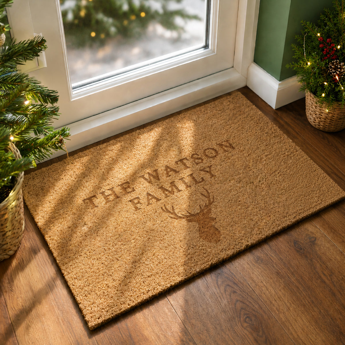 Personalised Stag Rectangle Indoor Doormat - MK&JD Gifts