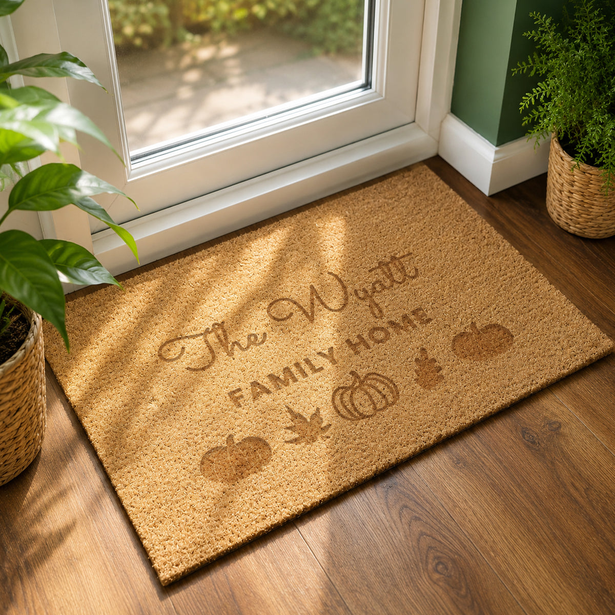 Personalised Pumpkin Rectangle Doormat - MK&JD Gifts