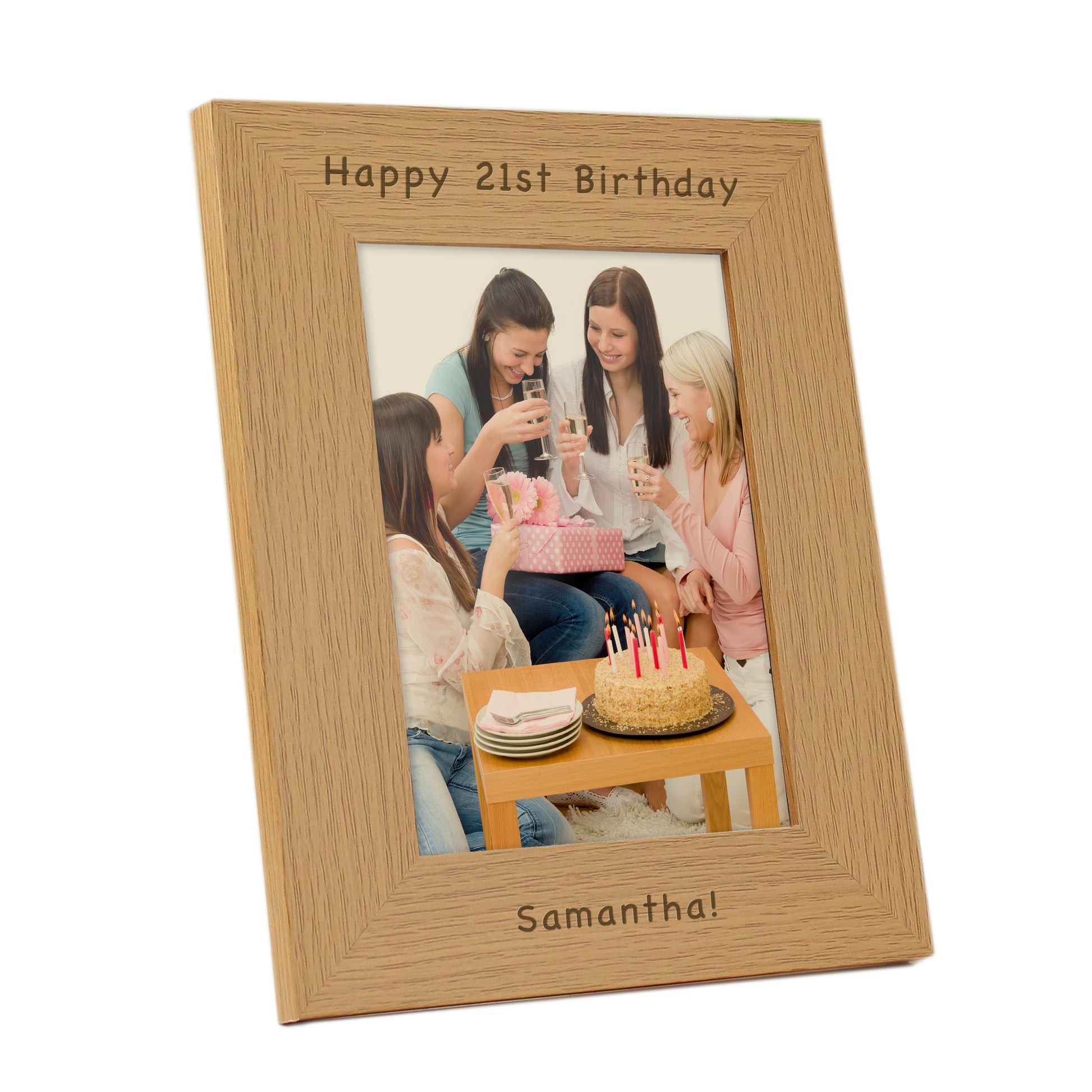 Personalised 5x7 Oak Finish Photo Frame - MK&JD Gifts