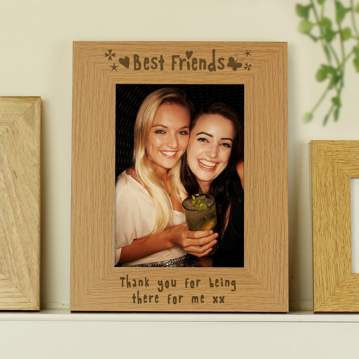 Personalised Best Friends 5x7 Oak Finish Photo Frame - MK&JD Gifts