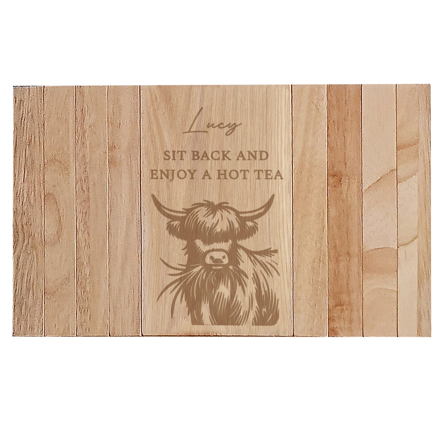 Personalised Highland Cow Sofa Tray - MK&JD Gifts