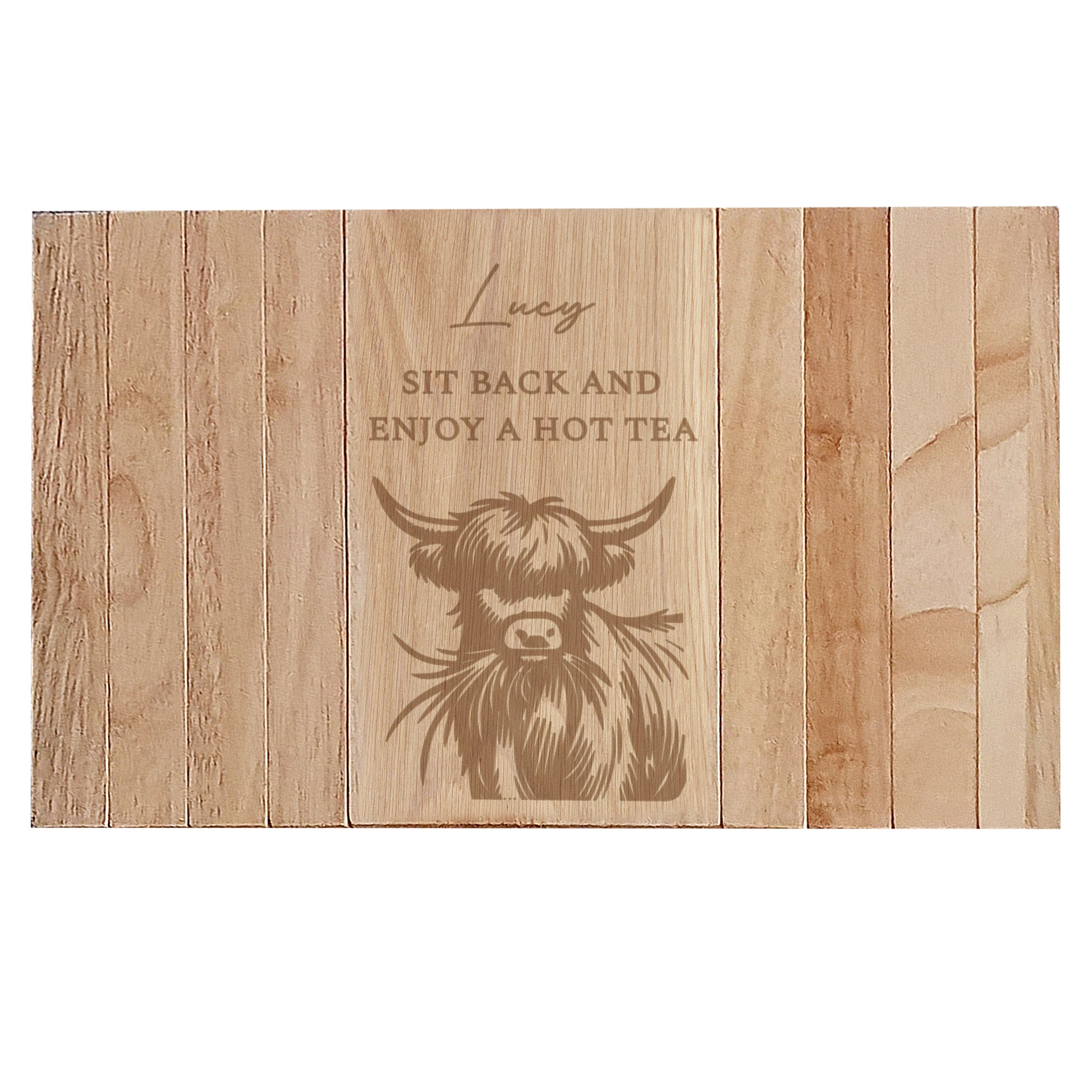Personalised Highland Cow Sofa Tray - MK&JD Gifts