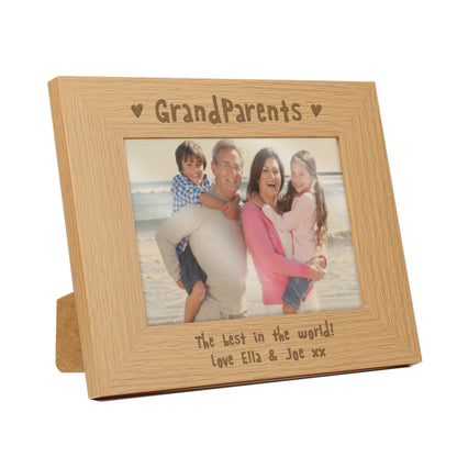 Personalised Grandparents 5x7 Landscape Wooden Photo Frame - MK&JD Gifts