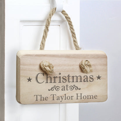 Personalised Christmas Wooden Sign - MK&JD Gifts