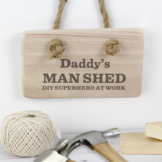 Personalised Man At Work Wooden Sign - MK&JD Gifts
