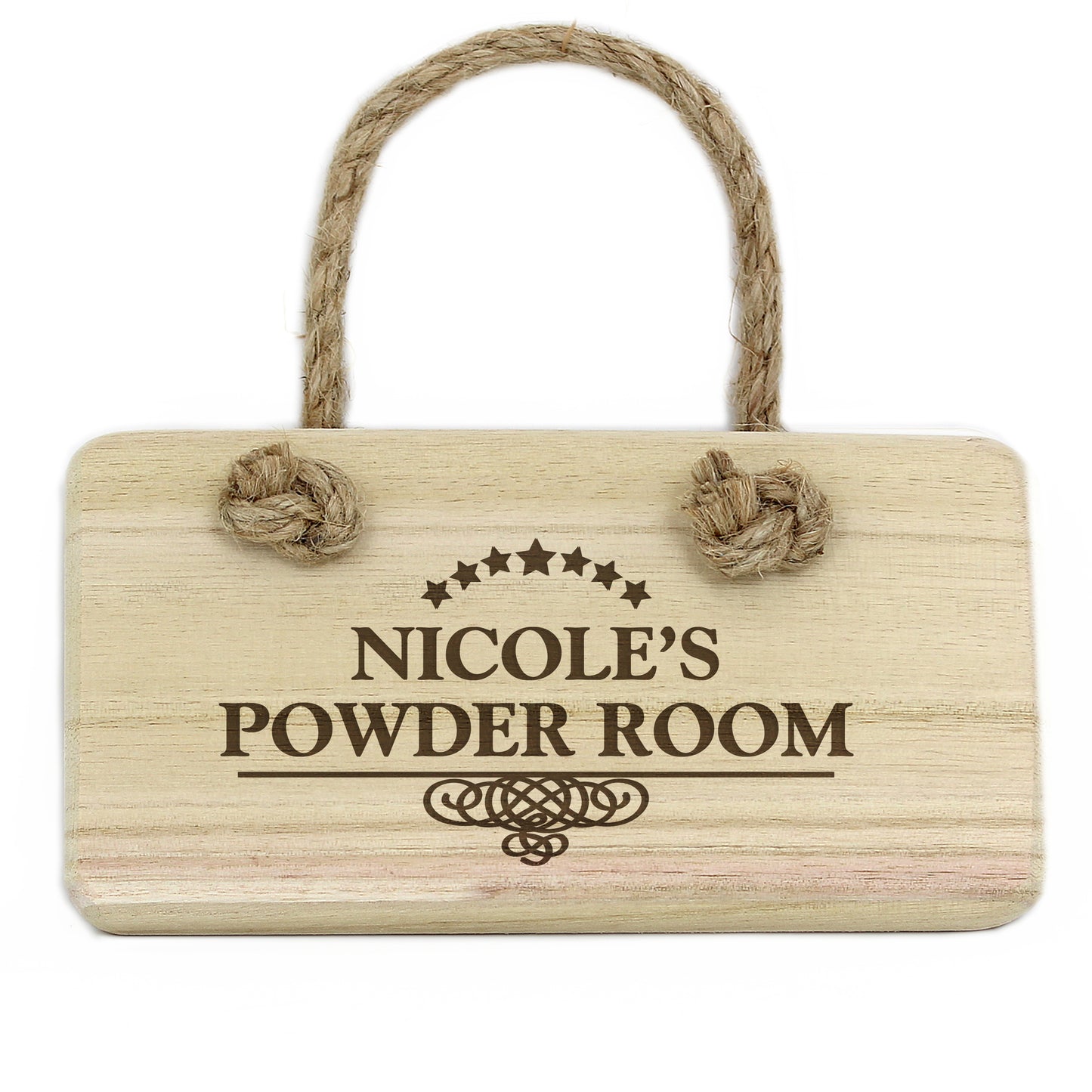 Personalised Decorative Swirl Wooden Sign - MK&JD Gifts