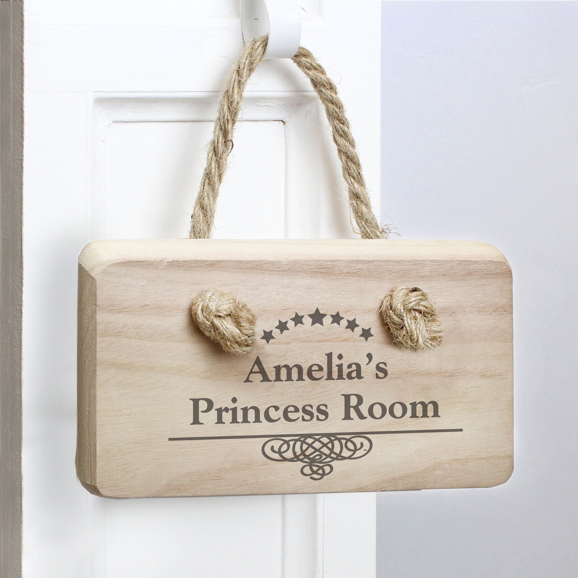 Personalised Decorative Swirl Wooden Sign - MK&JD Gifts