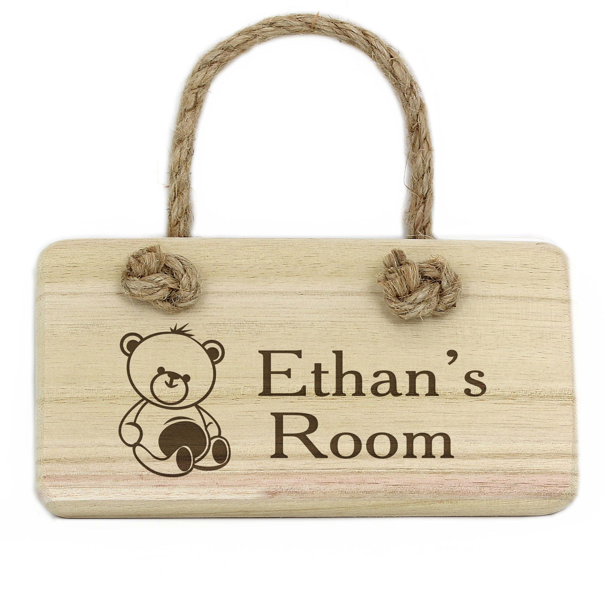 Personalised Teddy Wooden Sign - MK&JD Gifts