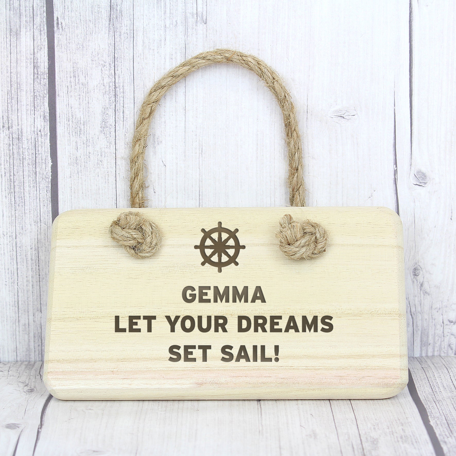 Personalised Nautical Wooden Sign - MK&JD Gifts