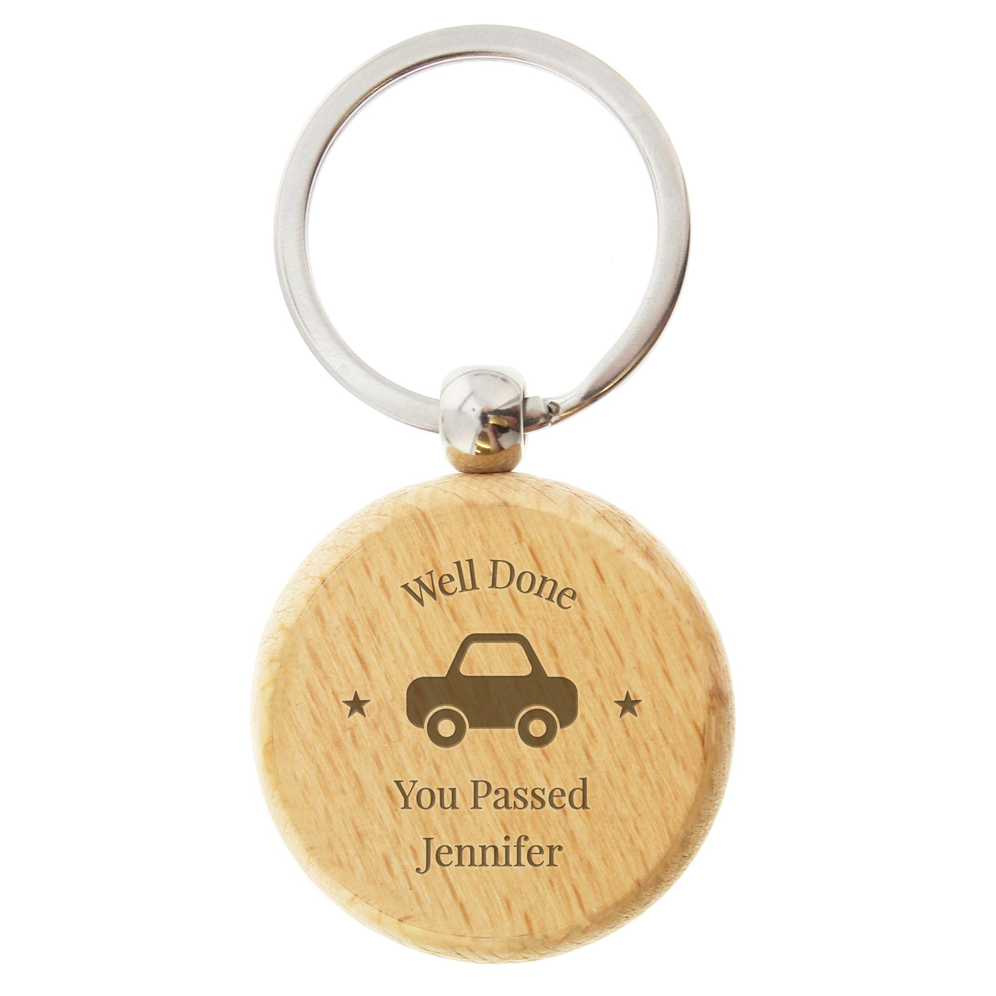Personalised 'Car Motif' Wooden Keyring - MK&JD Gifts