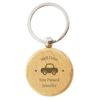 Personalised 'Car Motif' Wooden Keyring - MK&JD Gifts