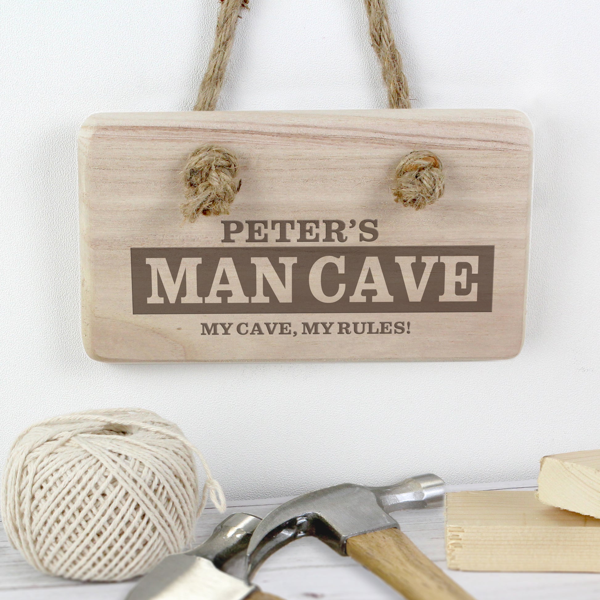 Personalised Man Cave Wooden Sign - MK&JD Gifts