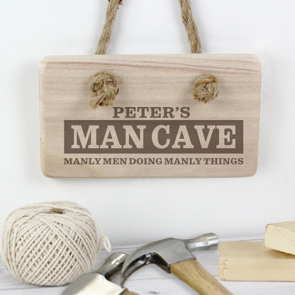 Personalised Man Cave Wooden Sign - MK&JD Gifts