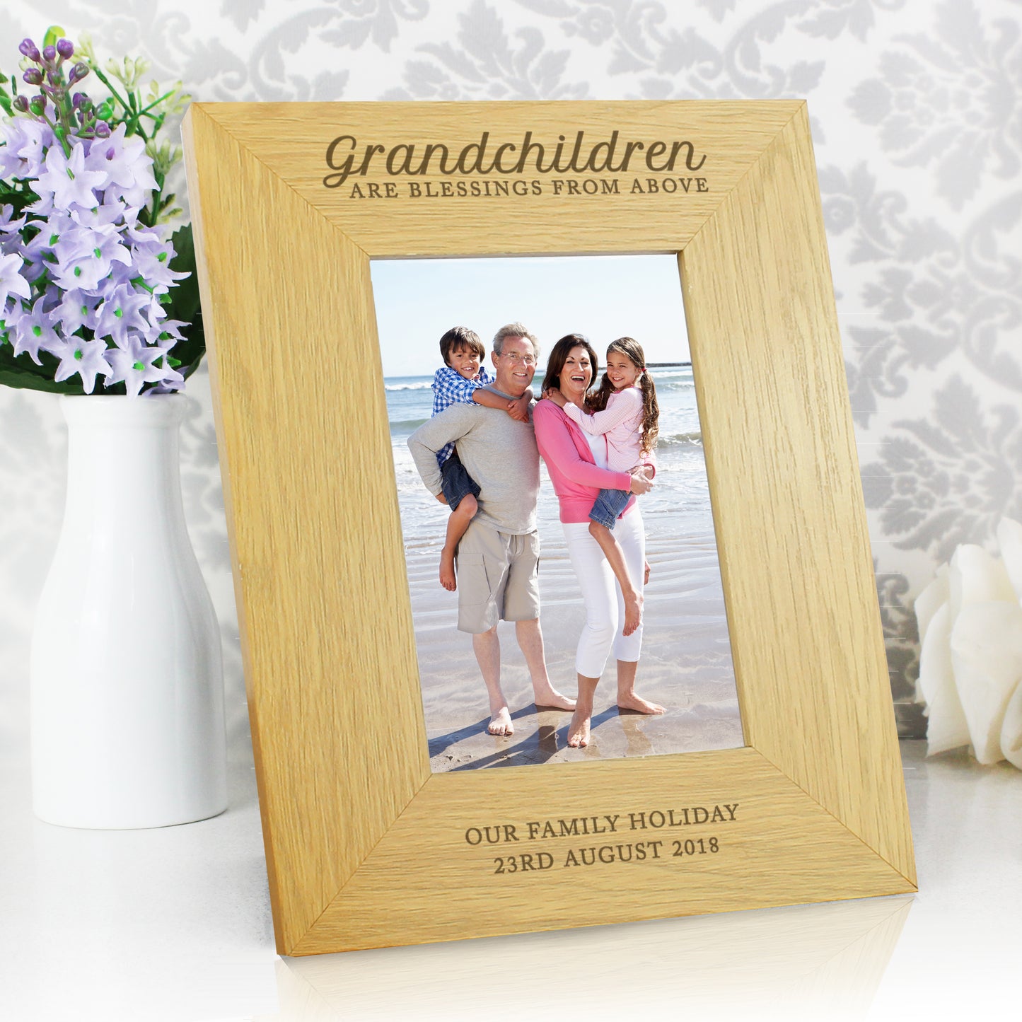 Personalised Grandchildren Are A Blessing 6x4 Oak Finish Photo Frame - MK&JD Gifts