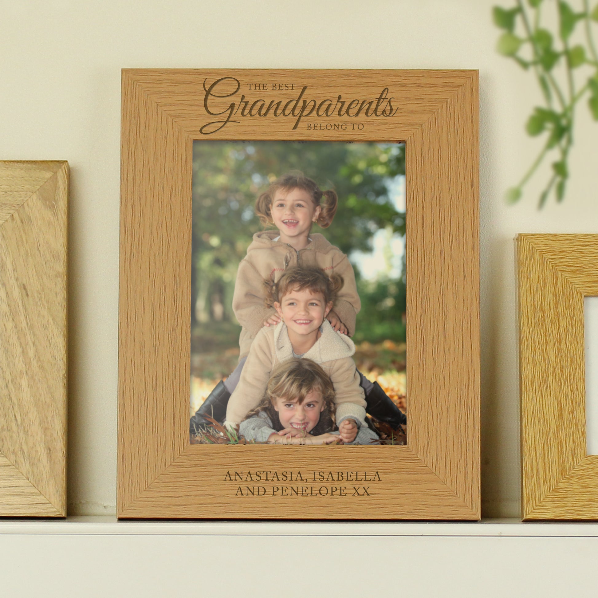 Personalised 'The Best Grandparents' 5x7 Oak Finish Photo Frame - MK&JD Gifts