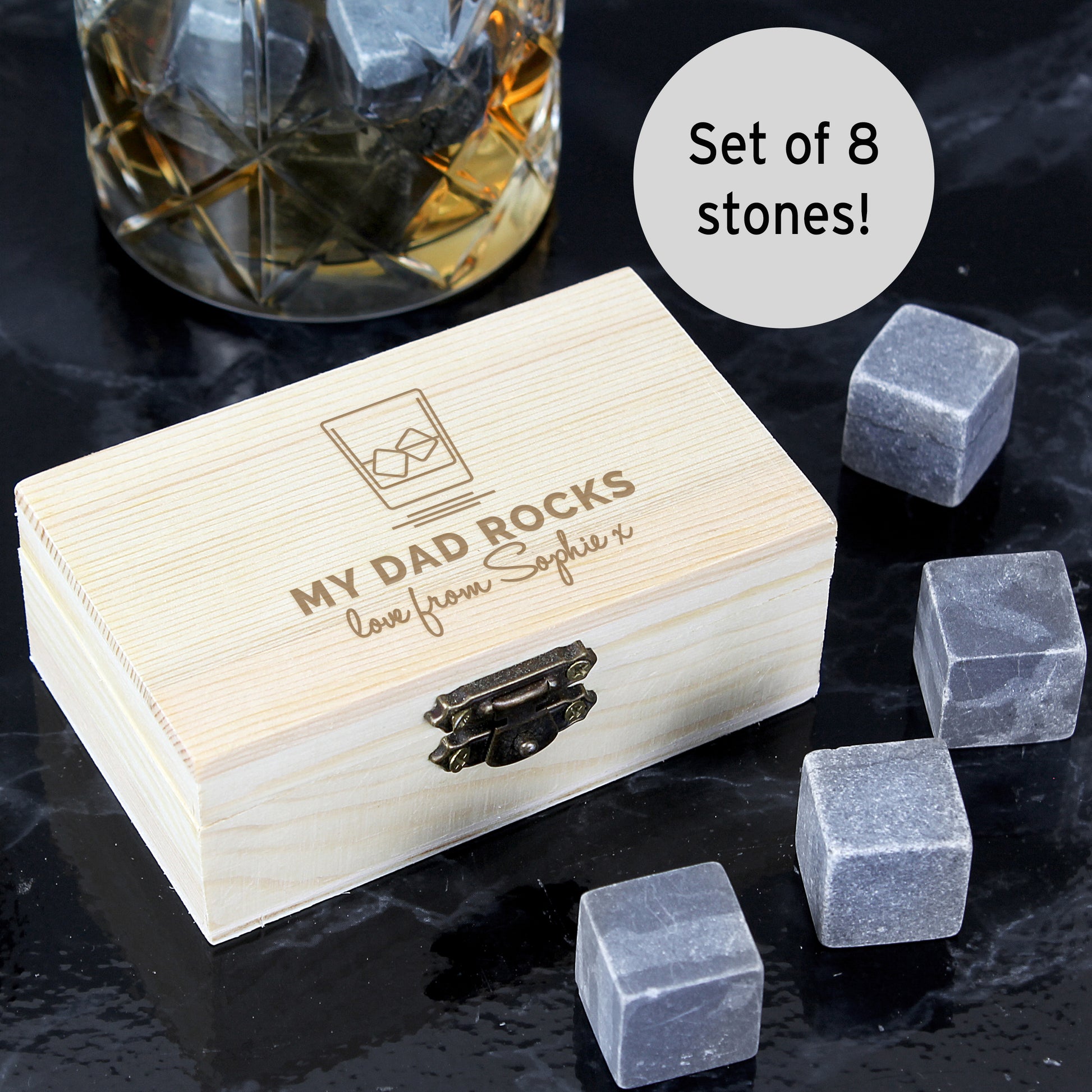 Personalised On The Rocks Cooling Stones - MK&JD Gifts