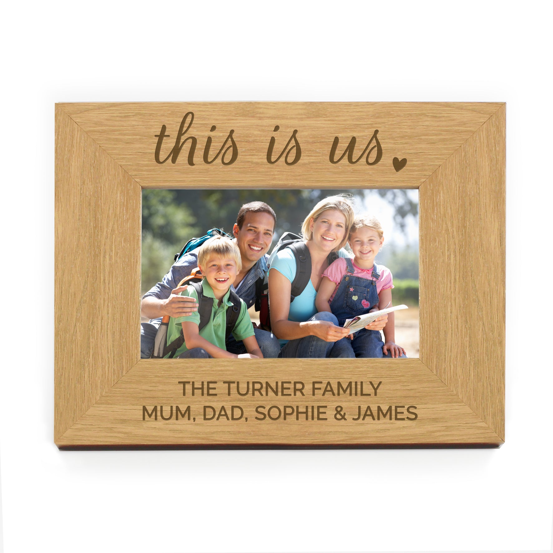 Personalised 'This Is Us' 6x4 Landscape Wooden Photo Frame - MK&JD Gifts