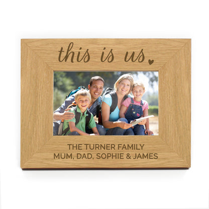 Personalised 'This Is Us' 6x4 Landscape Wooden Photo Frame - MK&JD Gifts
