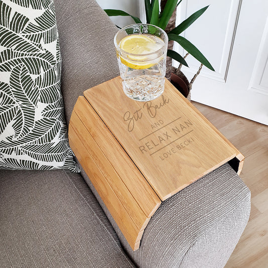 Personalised Classic Wooden Sofa Tray - MK&JD Gifts
