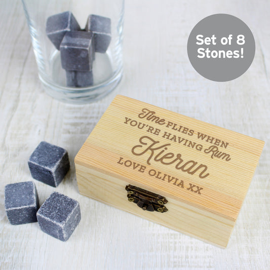 Personalised Time Flies When You're Having Rum Cooling Stones - MK&JD Gifts