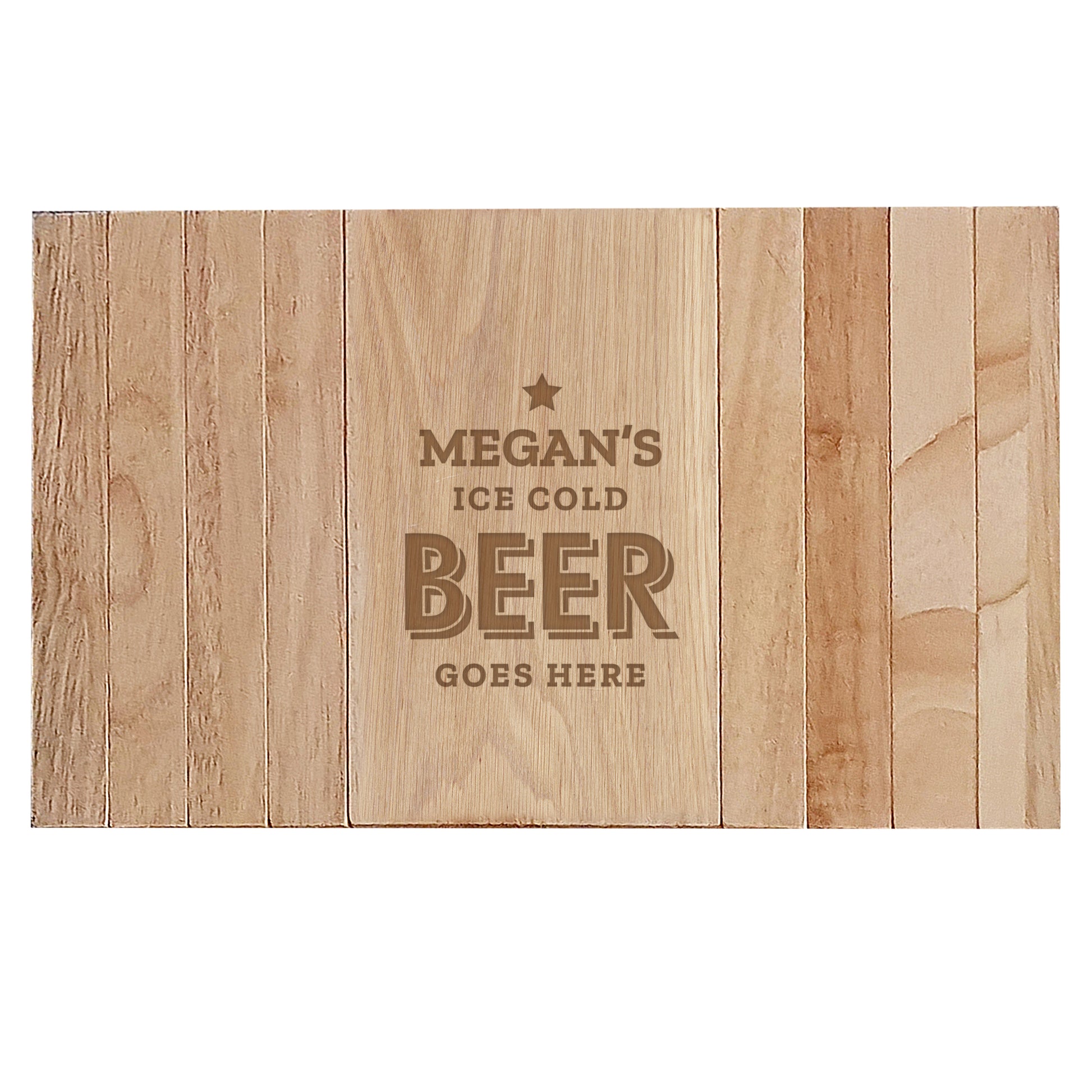 Personalised Beer Goes Here Wooden Sofa Tray - MK&JD Gifts