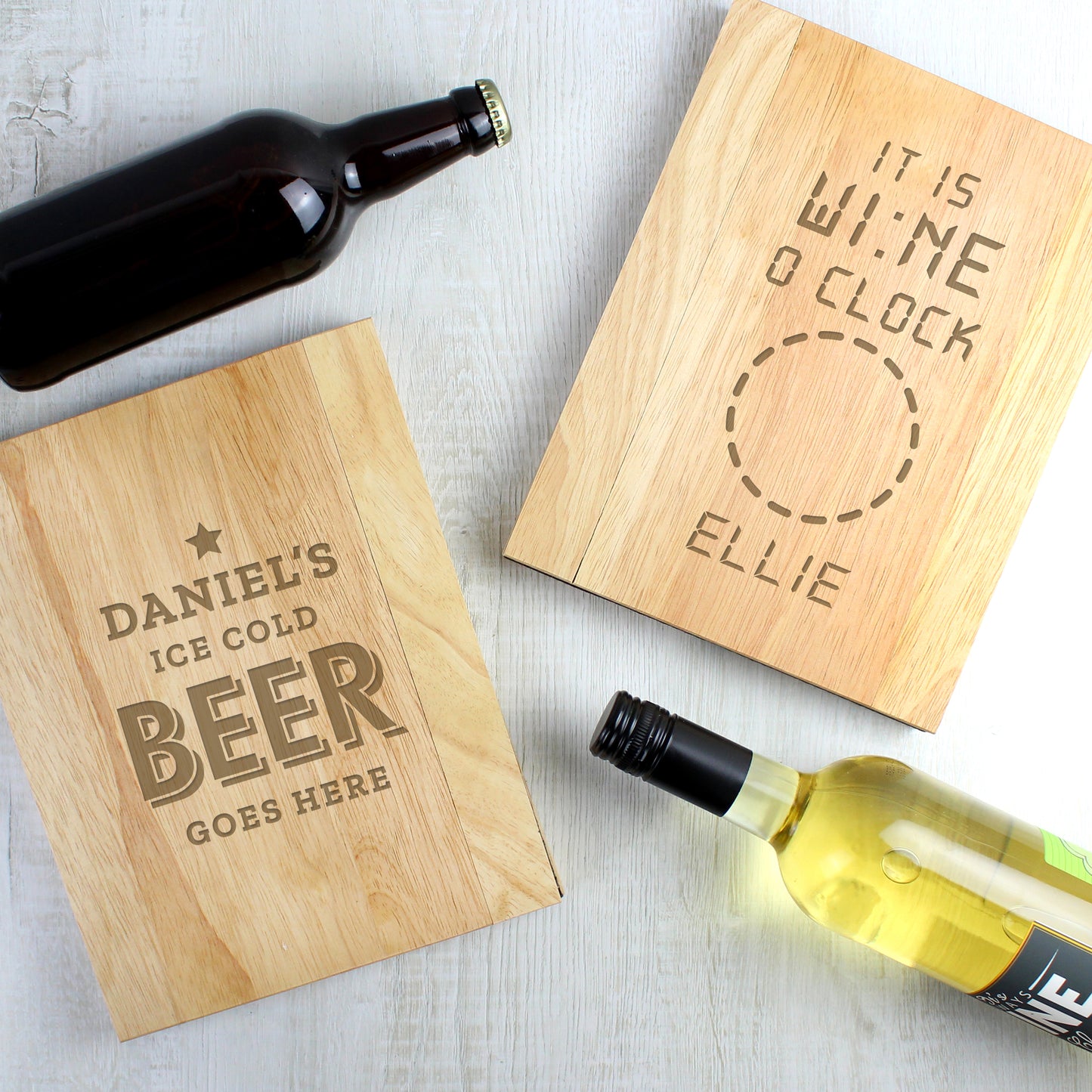 Personalised Beer Goes Here Wooden Sofa Tray - MK&JD Gifts