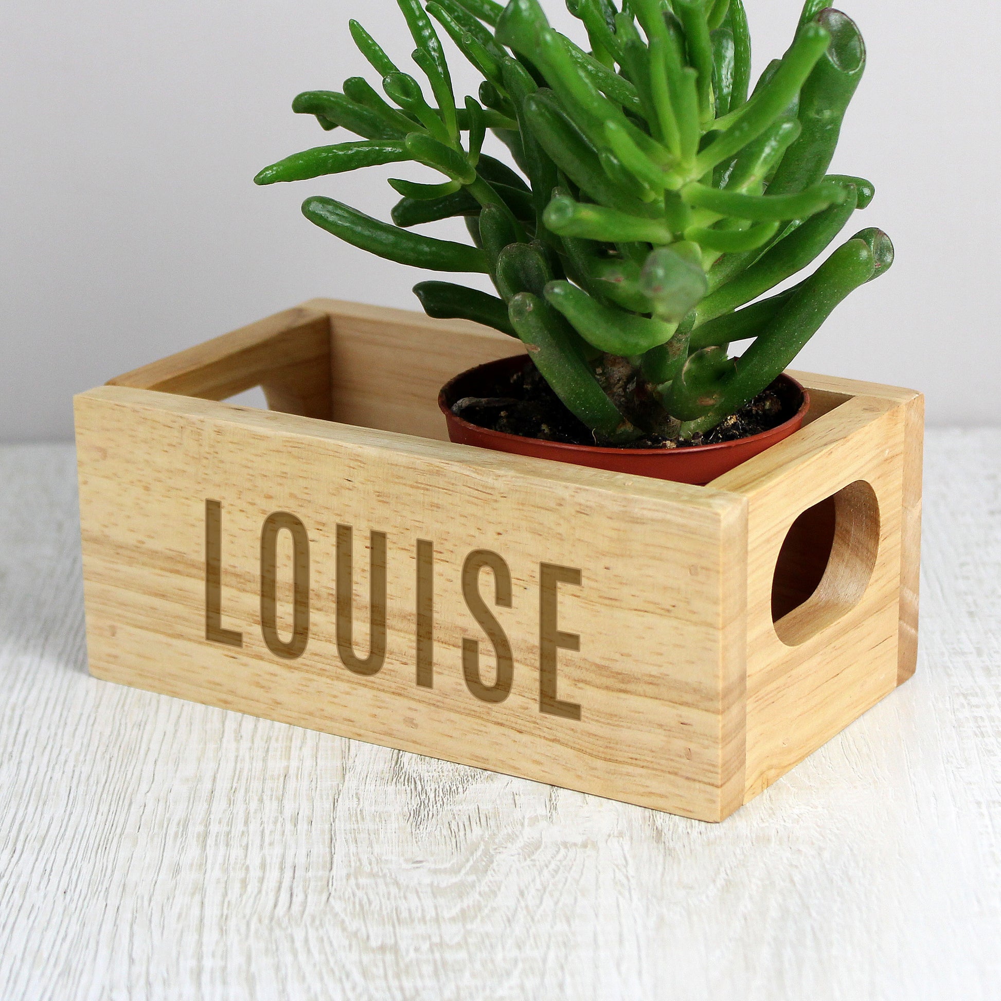 Personalised Name Only Mini Wooden Crate - MK&JD Gifts