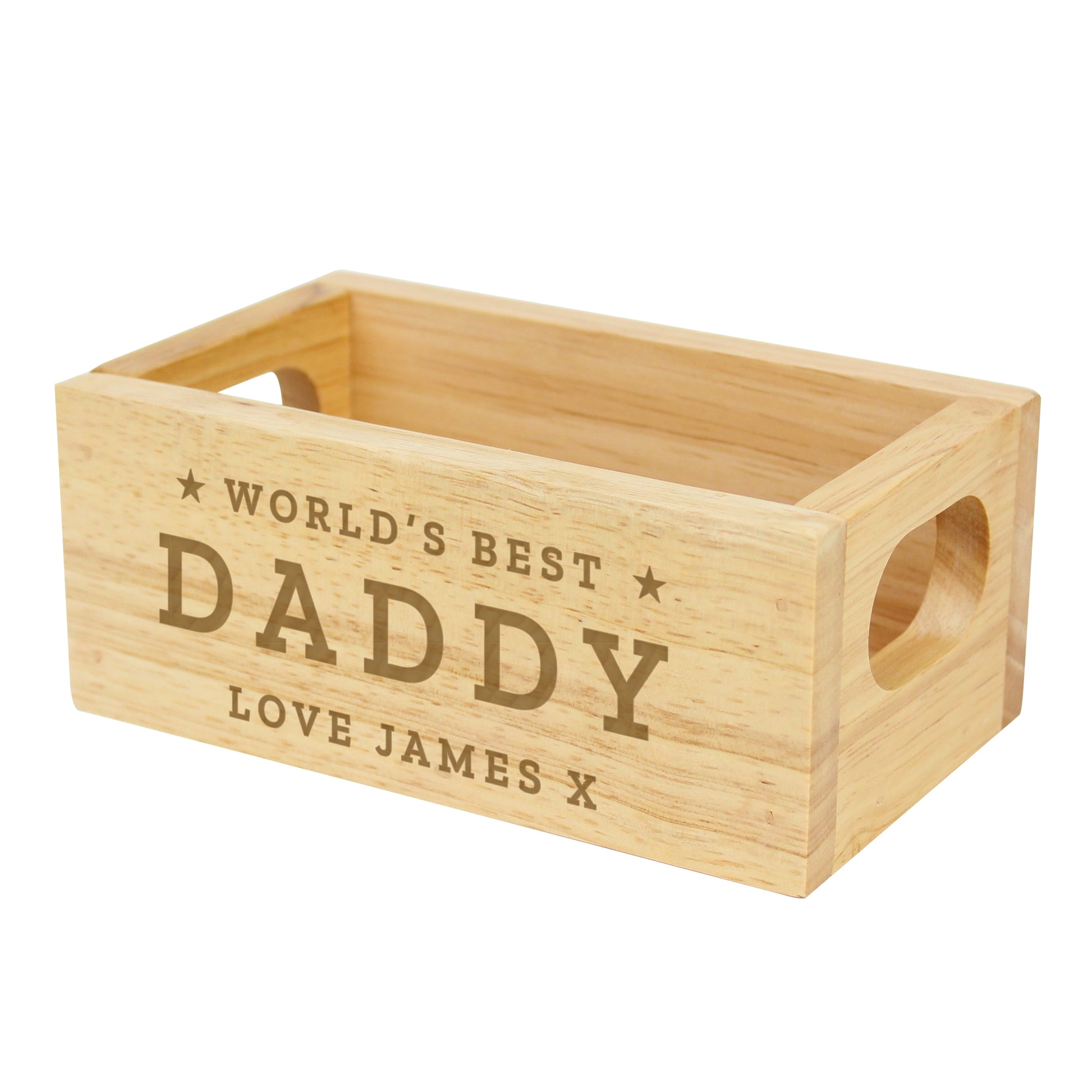 Personalised Worlds Best Mini Wooden Crate - MK&JD Gifts