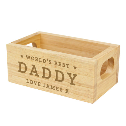 Personalised Worlds Best Mini Wooden Crate - MK&JD Gifts