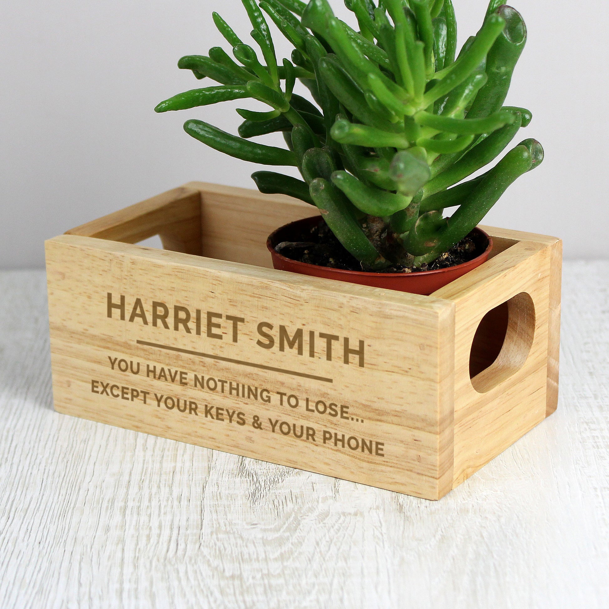 Personalised Free Text Mini Wooden Crate - MK&JD Gifts