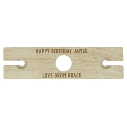 Personalised Free Text Wine Glass & Bottle Holder - MK&JD Gifts