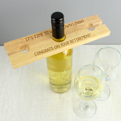 Personalised Free Text Wine Glass & Bottle Holder - MK&JD Gifts