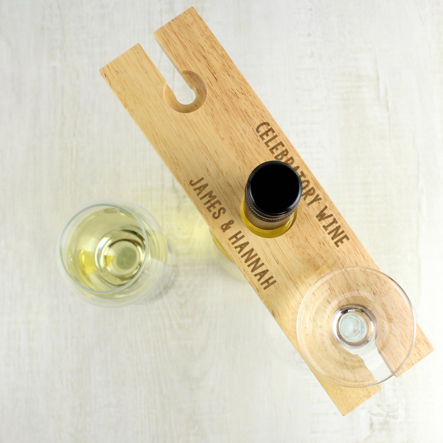 Personalised Free Text Wine Glass & Bottle Holder - MK&JD Gifts